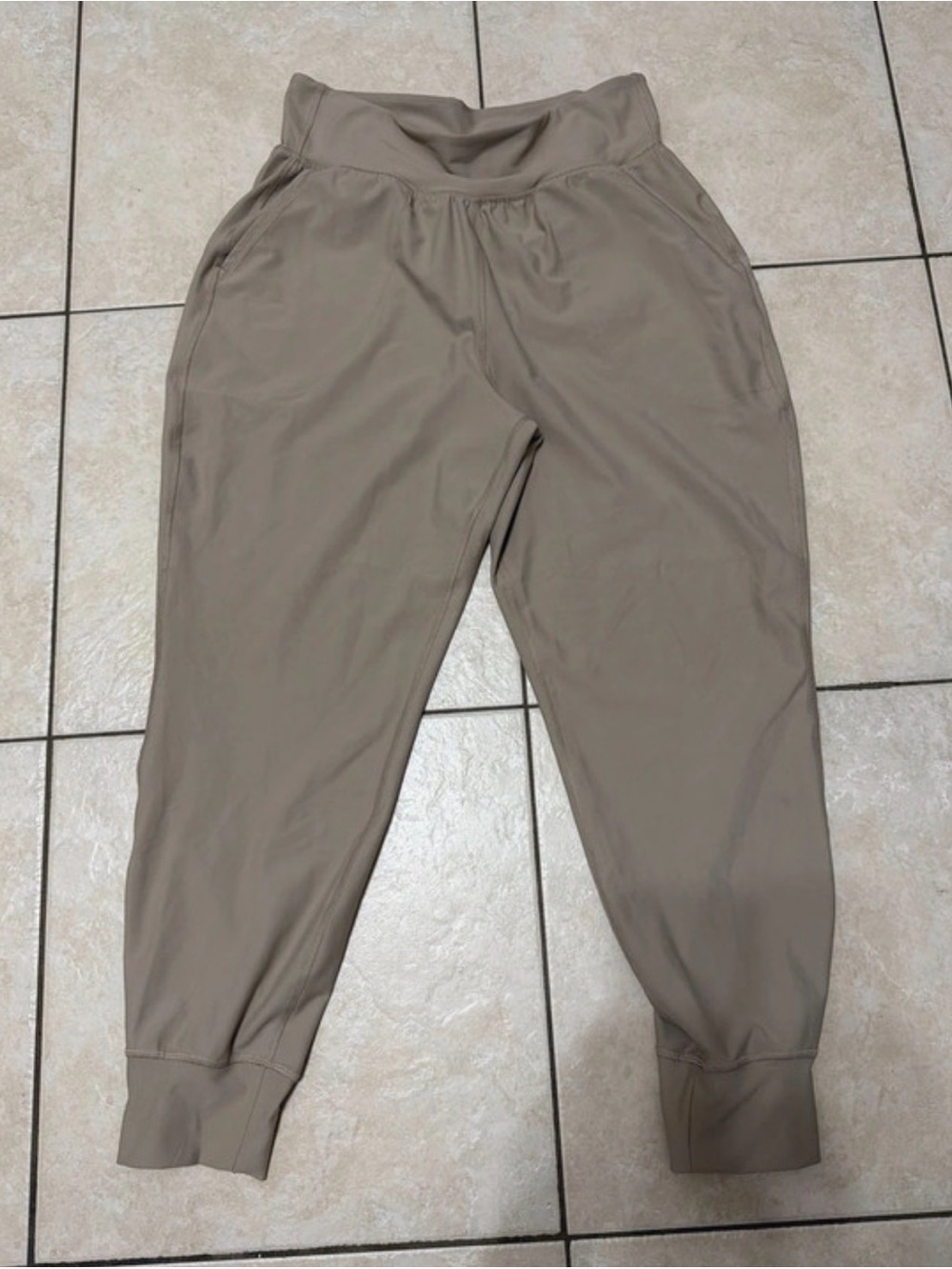 Old Navy PowerSoft High-Rise Go-Dry Jogger Leggings Pockets Athleisure